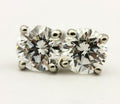 platinum round brilliant solitaire diamond stud earrings 4.8mm 0.84ctw 1.41g