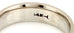 14k white gold Men's 6mm wedding band satin finish polish center line sz10 ring