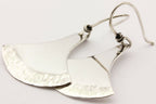 sterling silver drop dangle hook earrings 1.5 inch estate vintage 4.42g