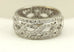 18k white gold 1.20ctw round diamond infinity wedding ring sz 6.5 wide band NEW