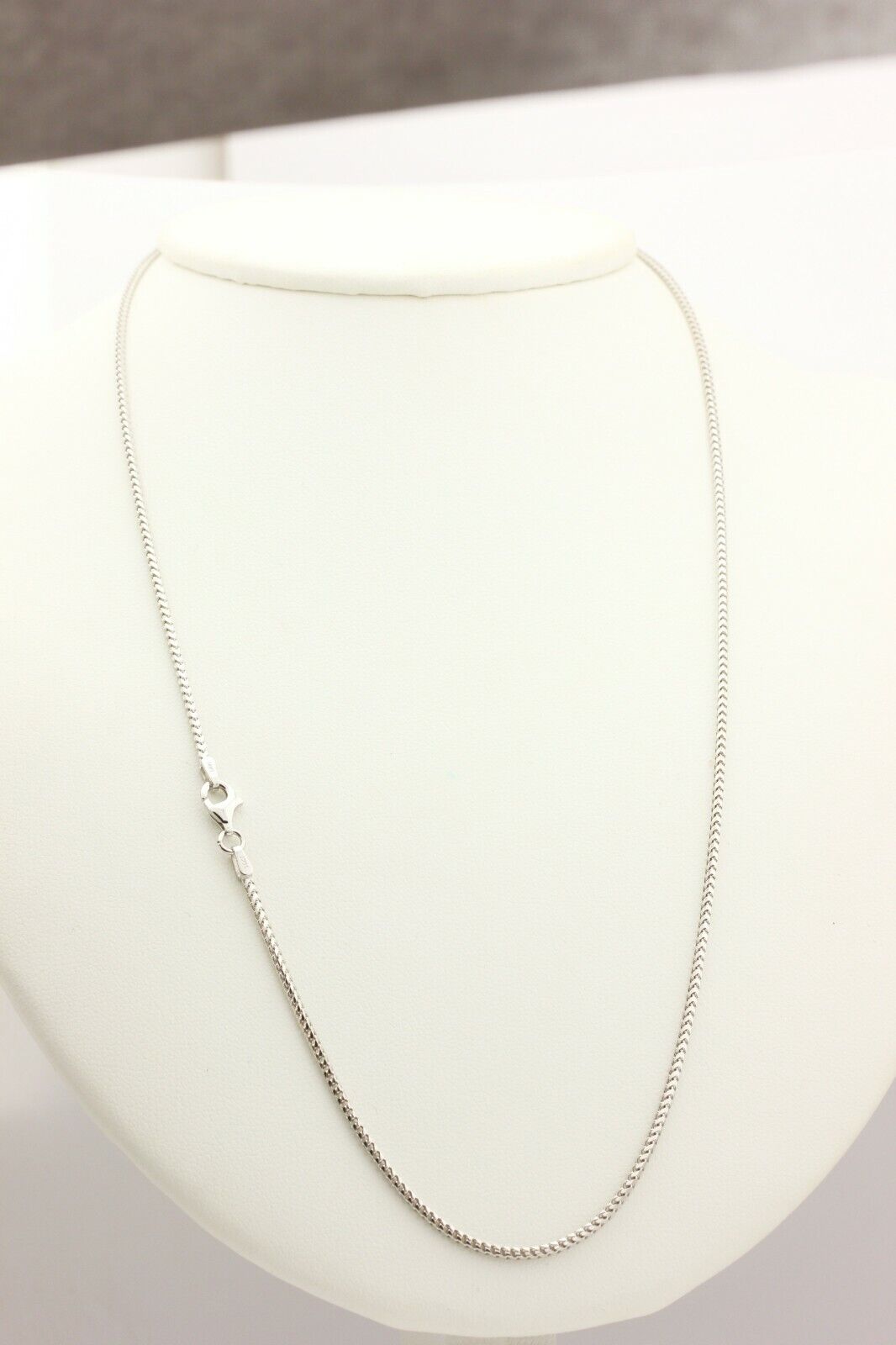 14k white gold Franco chain necklace 20 inch 1.5mm 7.29g lobster new