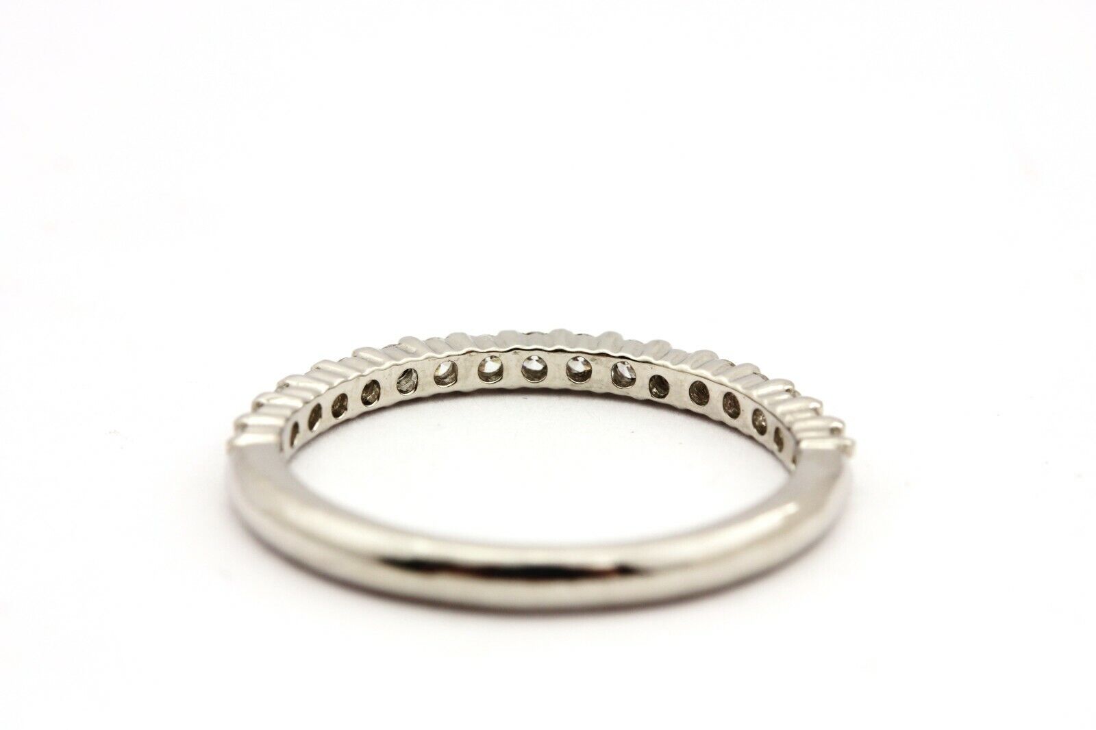 Platinum .23ctw round diamond anniversary wedding band size 6.75 ring NEW 3.02g