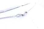 14k white gold 0.29ctw 5 round diamond pendant necklace chain 18 inch 2.4g new