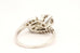 PEACOCK 14k white gold three stone diamond semi mount ring size 5.75 3.68g