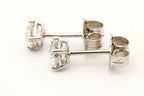14k white gold 0.60ctw GIA natural round diamond stud earrings SI2 0.65g new