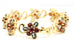 KL 14k yellow gold 23.20ctw 7 inch bracelet garnet mystic topaz 29.09g vintage
