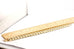 14k yellow gold 2ctw round diamond zipper bracelet 7.25inch estate vintage 35.4g