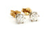 14k white gold 0.46ctw round 4mm diamond stud earrings J I1 0.71g six prong