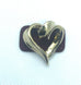 10k yellow gold hollow heart pendant 1.25x1.00 inch 1.8g vintage estate