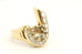 14k yellow gold 0.50ctw diamond semimount initial J ring size 5.5 7.64g vintage