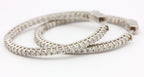 14k white gold 1.23ctw diamond inside outside hoop earrings 2.25 inch 5.93g new