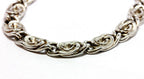 925 sterling silver 8 inch 8mm florentine rosette chain bracelet lobster 23.81g