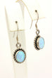 925 sterling silver lab opal hook drop dangle earrings 1.25 inch 2.9g vintage