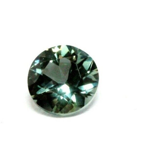 USA Montana sapphire 0.35ct 4.10mm round transparent natural sea green, teal new