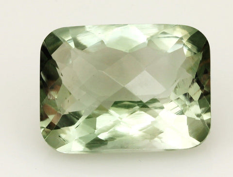 green quartz amethyst 10.69 carat cushion loose gemstone large 16 x 12 mm new