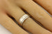 14k white gold Men's Dora ring 7mm wedding band sz10 satin center 8.73g