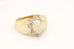 10k yellow gold white opal diamond halo ring vintage band size 7 3.71g estate