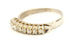 14k white gold 0.16ctw diamond wedding band ring size 3.75 1.65g vintage estate