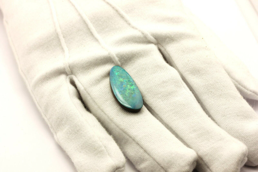 precious opal doublet 13.47ct 28x12.5mm oval freeform new