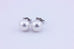 14k white gold 7.30-7.40mm round white pearl stud earrings