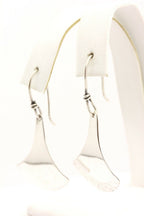 sterling silver drop dangle hook earrings 1.5 inch estate vintage 4.42g