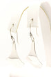 sterling silver drop dangle hook earrings 1.5 inch estate vintage 4.42g
