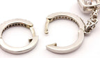 14k white gold 1.54ctw natural diamond dangle drop huggie hoop earrings 4.6g new