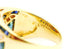 LEVIAN 18k yellow gold blue sapphire diamond band ring size 6.5 7.40g L23740