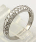 Platinum 0.66ctw round diamond pave wedding band 3.7mm ring size 5.25 NEW 3.67g