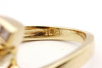 14k yellow gold twist 8mm 2ct diamond bypass ring setting semimount 5.17g estate