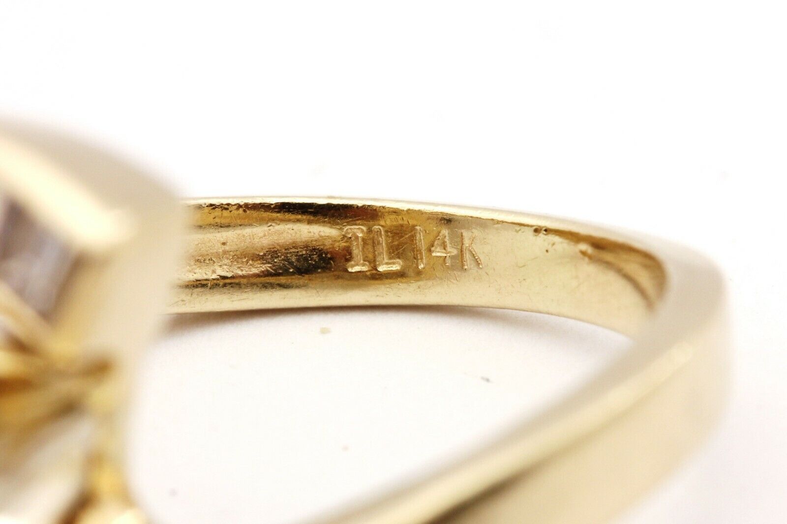 14k yellow gold twist 8mm 2ct diamond bypass ring setting semimount 5.17g estate