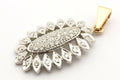 14k white gold 1.32ctw diamond drop pendant 1.5 inch 4.9g vintage estate