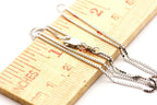 14k white gold box link 1.9g 16 inch 0.9mm chain necklace lobster clasp new