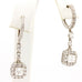 14k white gold 1.54ctw natural diamond dangle drop huggie hoop earrings 4.6g new