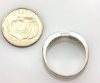 Platinum 0.83ctw princess diamond invisible set engagement ring semi mount NEW