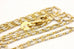 14k gold two tone razo chain necklace lobster 16 inch 0.9mm 2.33g new
