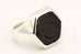 925 sterling silver black coral ring size 6.5 13.9g vintage estate