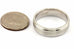 14k white gold man's wedding band ring size 8.75 comfort fit satin center estate