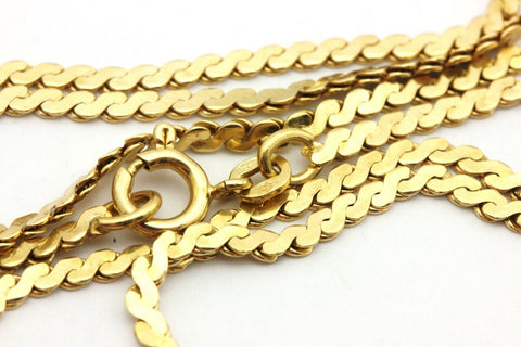 750 Balestra 18k yellow gold serpentine chain necklace 16 inch 2.35mm 8.93g