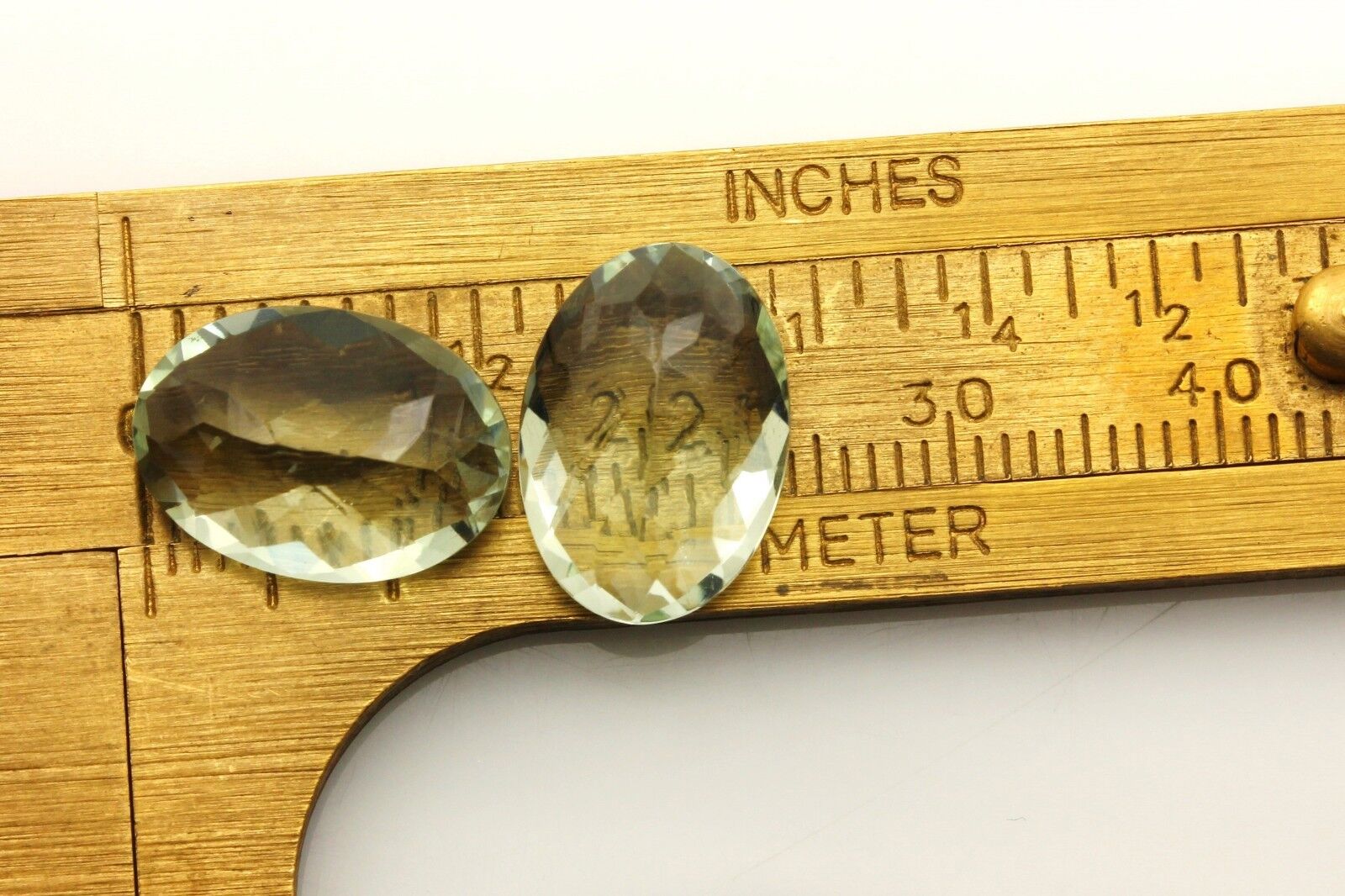 14x10mm oval green amethyst 10.54ctw matched pair (2pcs) loose gemstones new