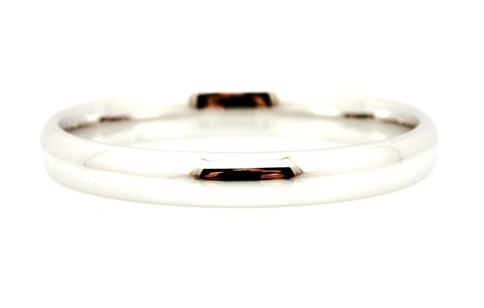 14k white gold 3mm comfort fit wedding band size 8 ring 2.44 grams NEW