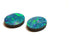 matched pair 10x8mm oval black opal doublets peacock color 3.65ctw loose new