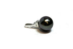 14k white gold 8.75mm round Tahitian black pearl diamond pendant new 1.31g