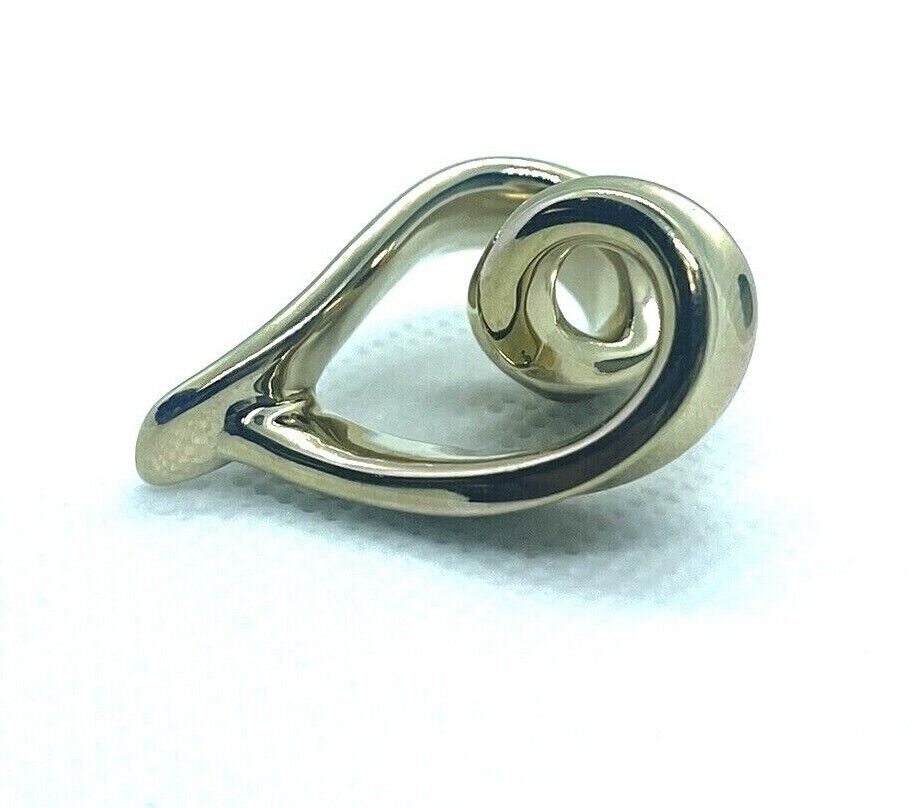 10k yellow gold hollow heart pendant 1.25x1.00 inch 1.8g vintage estate