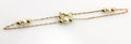 1/20 14k yellow gold filled 7" bracelet 3 cultured pearls costume fashion 0.76g
