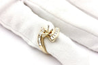 14k yellow gold twist 8mm 2ct diamond bypass ring setting semimount 5.17g estate