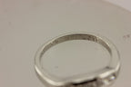 Platinum .36ctw round white diamond notched tracer wedding band ring sz 6.5