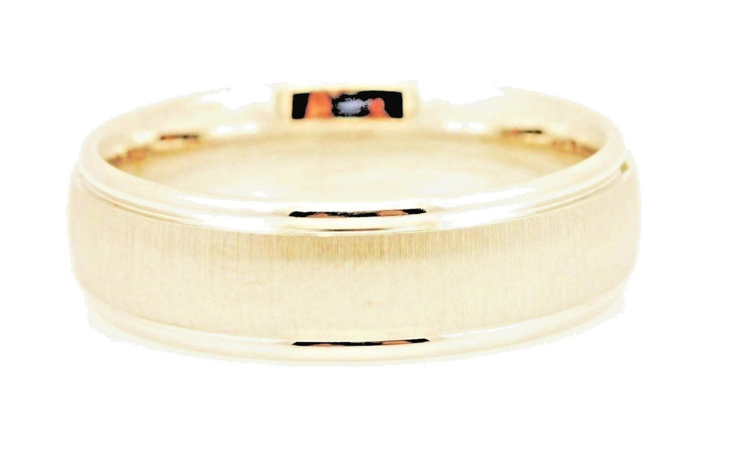 14k white gold 6.5mm wedding band size 9.5 comfort fit ring satin 7.71g NEW