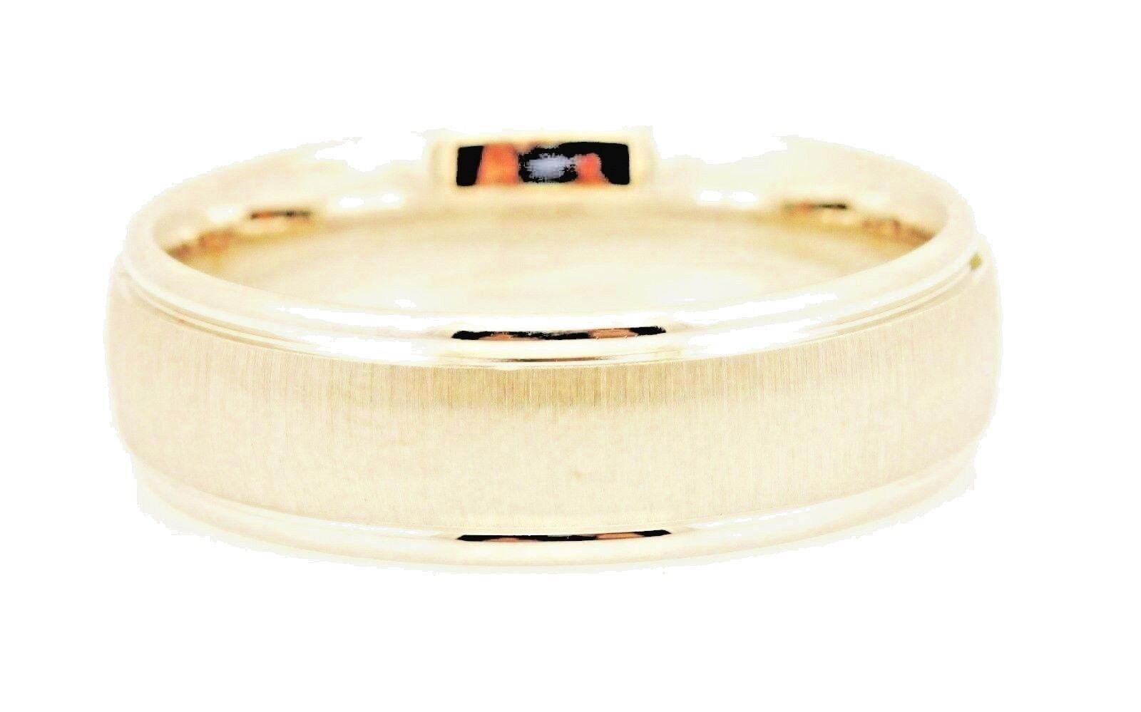 14k white gold 6.5mm wedding band size 9.5 comfort fit ring satin 7.71g NEW