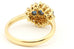 SFS 18k yellow gold 1.50ctw blue sapphire diamond ring vintage size 6.75 4.79g